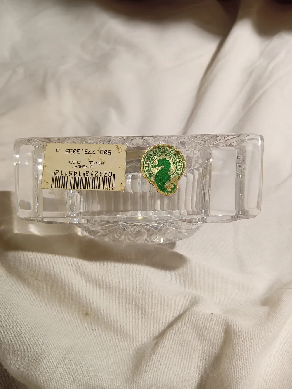 Crystal Mantel Clock Accent - Clear
